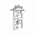 Geberit Duofix Frame For Wall-Hung WC, 98cm, With Omega Concealed Cistern