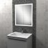 HIB Vanquish Recessed LED Demisting Aluminium Cabinet With Integrated Charging Sockets
