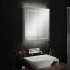 HIB Edge LED Demisiting Aluminium Mirrored Cabinet With Integrated Charging Sockets
