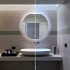 HIB Theme LED Illuminated Ambient Mirror With Heated Pads