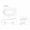 Arroll Baths - Arroll The Bordeaux Bath - Roll Top Bath