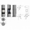 Clearance - Rais Viva L 160 Classic Wood Burning Stove - Full Glass Door with Glass Side Panels