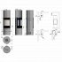 Clearance - Rais Viva L 160 Classic Wood Burning Stove - Full Glass Door with Glass Side Panels
