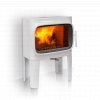 Jotul F305 R Wood Burning Stove with Long Legs - White Enamel