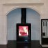Rais Q-Tee 57cm Wood Burning Stove With Black Glass Door