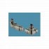 Bisque Towel Rail Valves - Double Angled Thermostatic Valve Set L