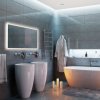 HIB Globe LED Illuminated Ambient Mirror With Heated Pads