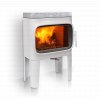 Jotul F305 R Wood Burning Stove with Long Legs - White Enamel