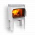Jotul F305 R Wood Burning Stove with Long Legs - White Enamel