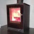 Rais Q-Tee 57cm Wood Burning Stove With Black Glass Door