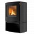 Rais Q-Tee 2 C (Curved Front) Wood Burning Stove - Black