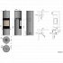 Rais Viva L 160 Classic Wood Burning Stove - Steel Framed Door