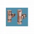 Bisque Radiator Valves - Angled Manual Valve Set D
