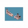 Bisque Towel Rail Valves - Double Angled Thermostatic Valve Set L