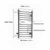 JIS - Ouse Heated Towel Rail - Satin stainless steel 