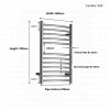 JIS - Camber Heated Towel Rail - Satin stainless steel