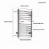JIS - Camber Heated Towel Rail - Satin stainless steel