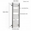 JIS - Ashdown Heated Towel Rail - Polished stainless steel