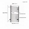 JIS - Camber Heated Towel Rail - Satin stainless steel