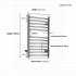 JIS - Camber Heated Towel Rail - Satin stainless steel