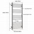JIS - Ashdown Heated Towel Rail - Polished stainless steel