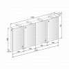 Keuco Royal Universe Mirror Cabinet 1600 x 752mm