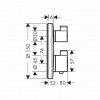 Hansgrohe Ecostat S Thermostatic mixer for concealed installation for 2 outlets with shut-off / diverter valve