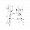 Hansgrohe Croma 100 Shower system Vario with Ecostat Comfort thermostatic mixer and shower rail 65 cm