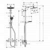 Hansgrohe Crometta S Showerpipe 240 1jet with Thermostatic Shower Mixer - Round