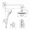 Hansgrohe Croma Select S Shower system with Ecostat S thermostatic mixer for concealed installation