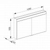 Keuco Edition 400 Wall Hung Mirror Cabinet - 1060 x 650mm