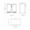 Whistler Cirencester Double Door Fridge Unit
