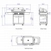 Whistler Broadway Gas BBQ Grill + Rotisserie and Cover