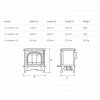 Gazco Huntingdon 40 Electric Stove - Matt Ivory With Tracery Door