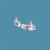 Bisque Towel Rail Valves - Angled Thermostatic Valve Set Q