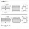 Bellfires View Bell 3 Medium - Built-in 3 Sided Gas Fire - Natural Gas