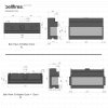 Bellfires View Bell 3 XL - Built-in 3 Sided Gas Fire - Natural Gas