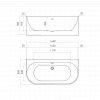 Waters Natura Strait Back To Wall Bath 
