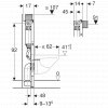 Geberit Duofix Frame For Wall-Hung WC, 98cm, With Omega Concealed Cistern