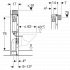 Geberit Duofix Frame & Cistern For Wall-Hung WC, 82cm