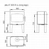 Jotul F305 R Wood Burning Stove with Long Legs - White Enamel