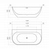 Waters Natura Loche Back To Wall Bath